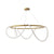 Warrick Round Chandelier Gold - Small I-PL-9136S-RD-G