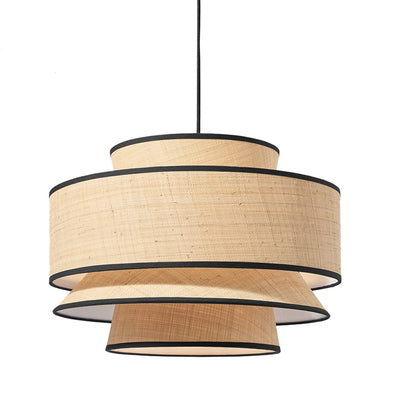 Collette Pendant Light Large - Natural/Black I-PL21127-BLK