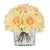 Yellow Artificial Dahlia Arrangement in Glass Square Vase -  Large IHR-DAH101-YL-L