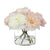 White, Light Champagne & Deep Champagne Artificial Peony Arrangement in Cylindrical Vase IHR-PEO107-MXC