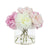 White, Light Pink & Deep Pink Artificial Peony Arrangement in Cylindrical Vase IHR-PEO107-MXPK زهور