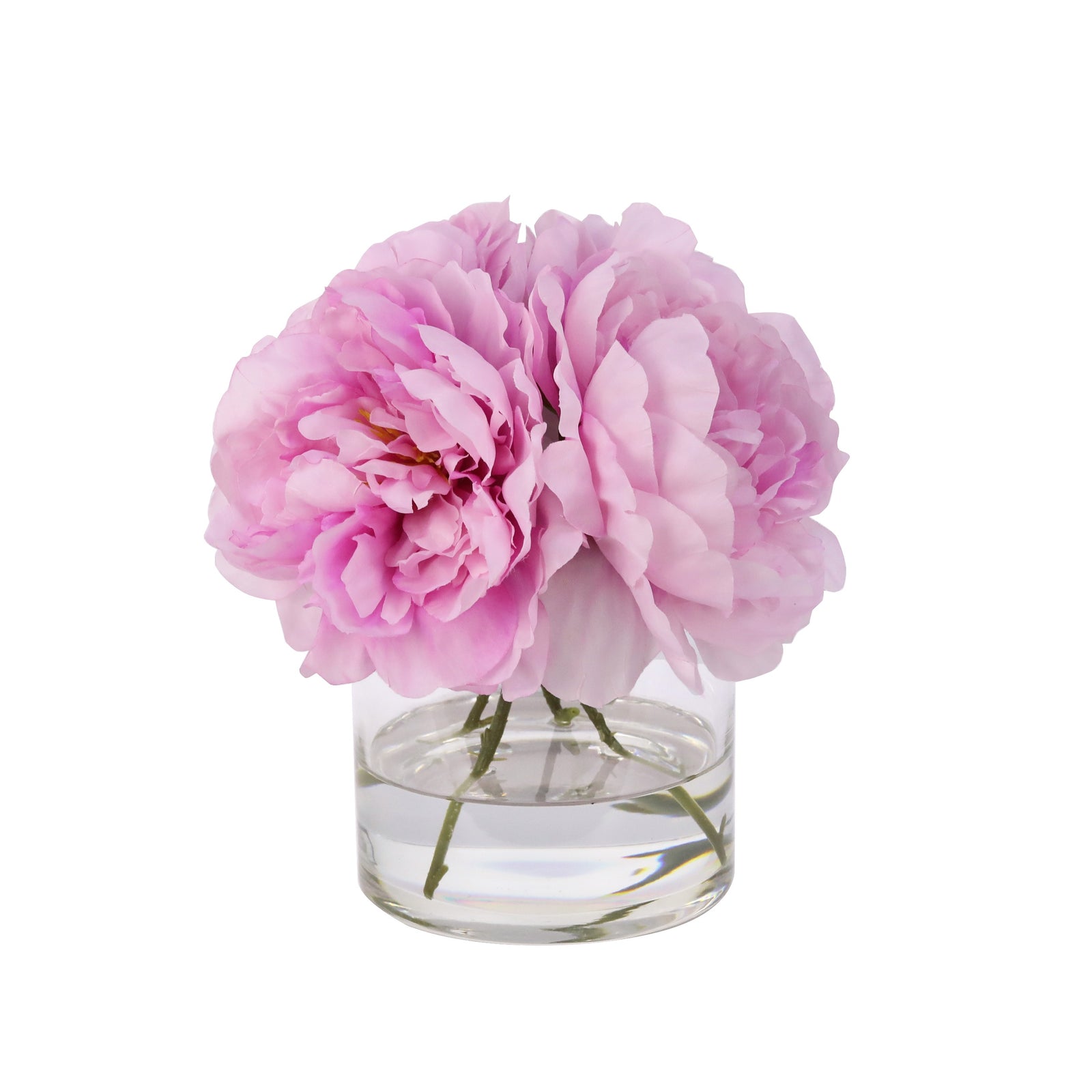 Dark Pink Artificial Peony Arrangement in Cylindrical Vase - Medium IHR-PEO109-DP-M