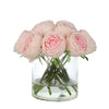 Pink Artificial Rose Arrangement in Cylindrical Vase - Large IHR-RS060-PK-L
