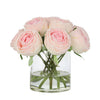 Pink Artificial Rose Arrangement in Cylindrical Vase - Medium IHR-RS060-PK-M