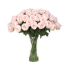 Light Pink Artificial Rose Arrangement in Cylindrical Vase - Tall IHR-RS080-LP