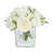 White Artificial Austin Rose Arrangement in Glass Square Vase - Small IHR-RS088-W-S
