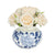 Champagne Artificial Austin Rose Arrangement in Porcelain Vase IHR-RS089-CH