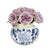 Light Purple Artificial Austin Rose Arrangement in Porcelain Vase IHR-RS089-LC