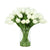 White Artificial Tulip Arrangement in Cylindrical Vase IHR-TU090-W زهور