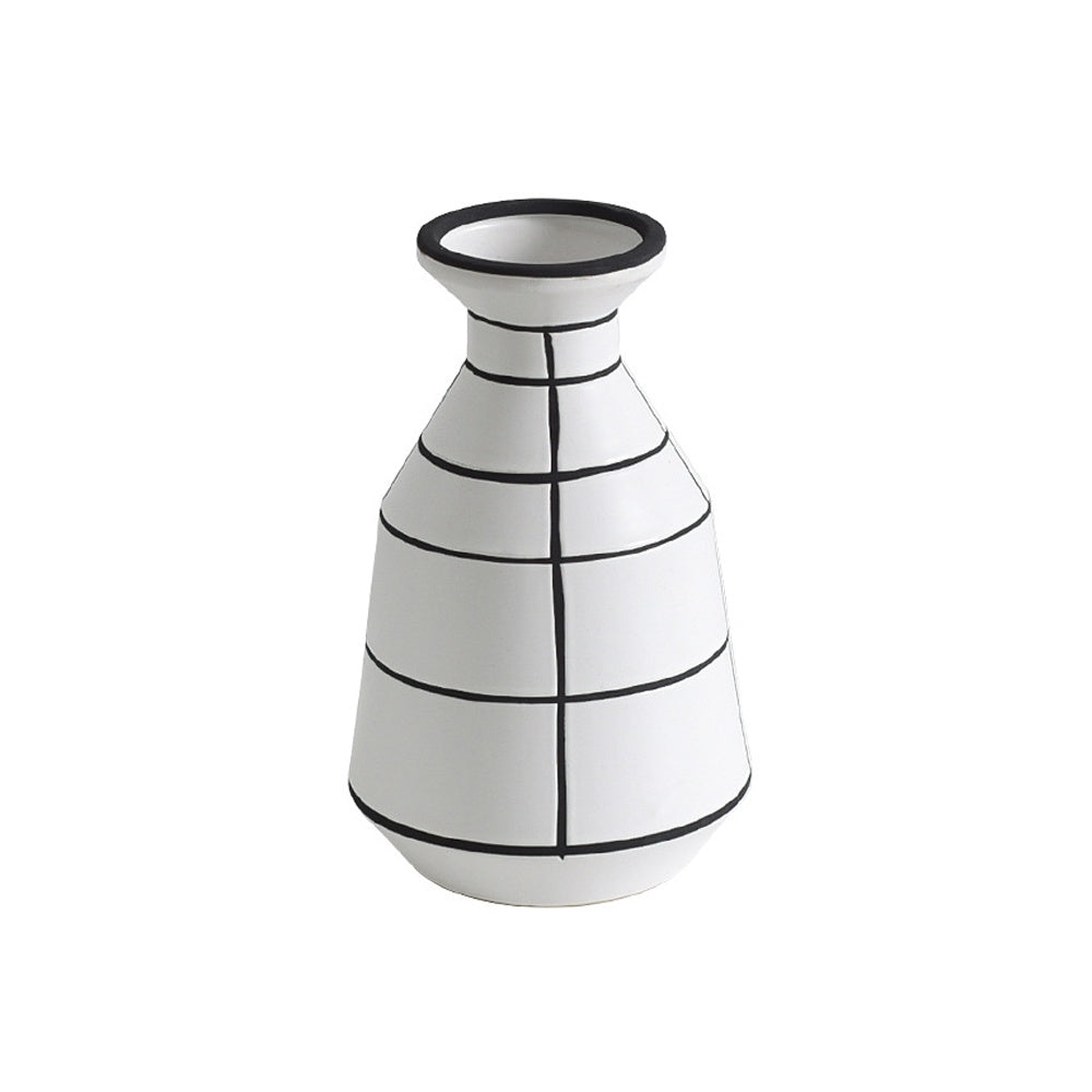 Black & White Ceramic Vase JO-438