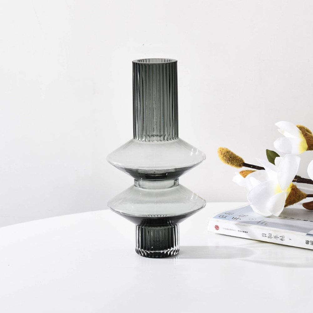 Smoke Glass Vase  JO-493