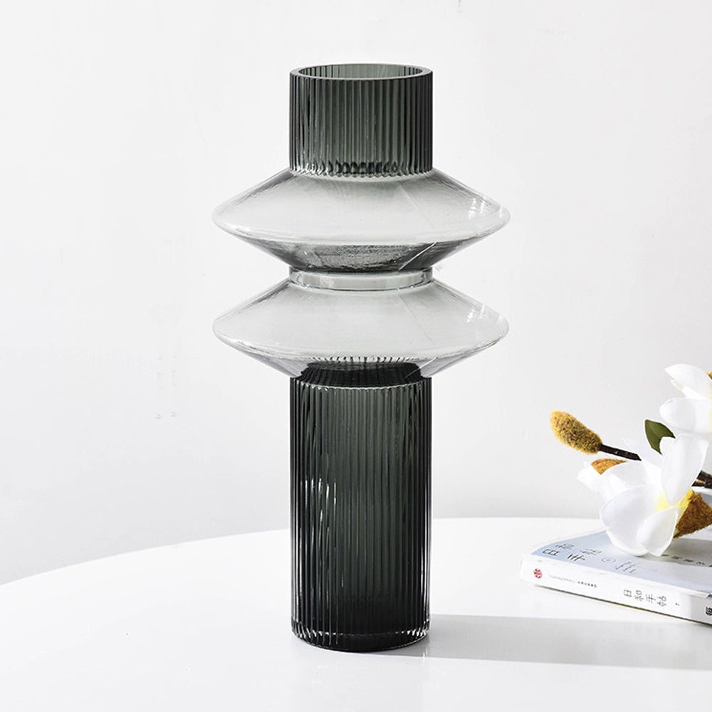 Smoke Glass Vase  JO-494