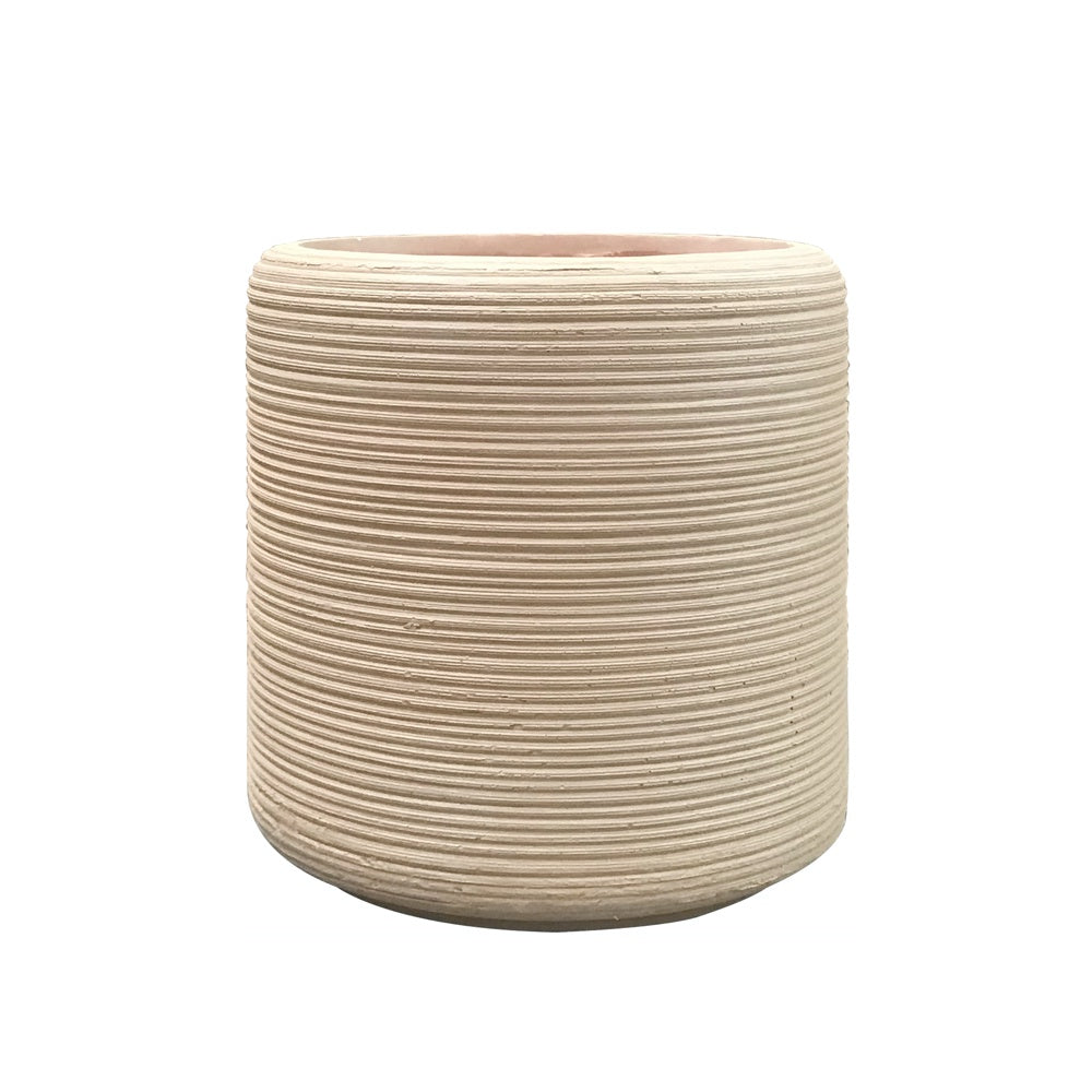Deep Beige Fiber Clay Planter - A JY017R-1-DB - On Sale