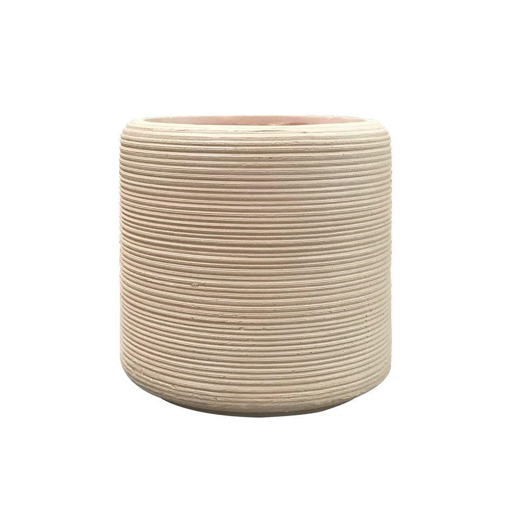 Deep Beige Fiber Clay Planter - B JY017R-2-DB - On Sale