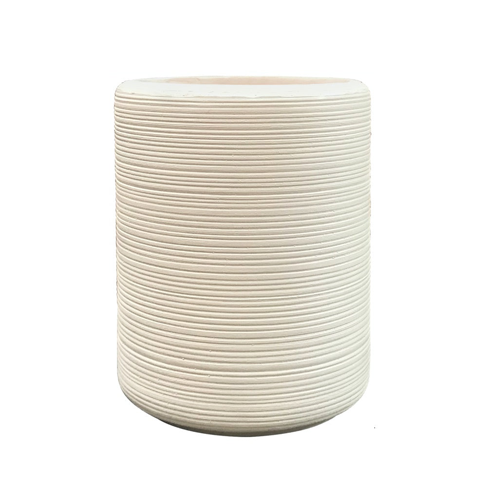 Light Beige Fiber Clay Planter - C JY018R-1-BG - On Sale