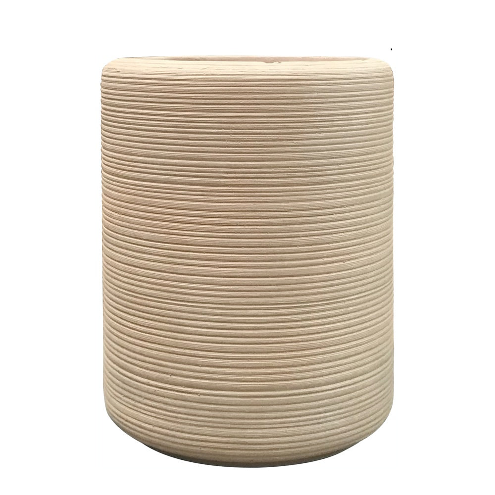 Deep Beige Fiber Clay Planter - C JY018R-1-DB - On Sale