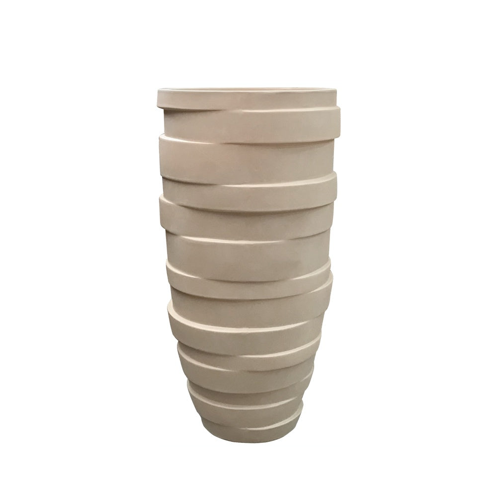 Deep Beige Two-Tone Fiberglass Planter - B JY03052-2-DB - On Sale