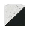 Black & White Fiber Clay Square Planter with Texture - Large JY03119-L