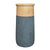 Dark Grey & Wood Finish Fiberglass Planter - Large JY03141-L-G