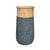Dark Grey & Wood Finish Fiberglass Planter - Medium JY03141-M-G