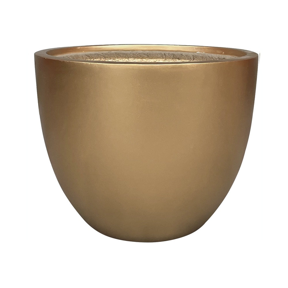 Gold Modern Fiber Clay Planter - Large JY03195-L-GD - On Sale