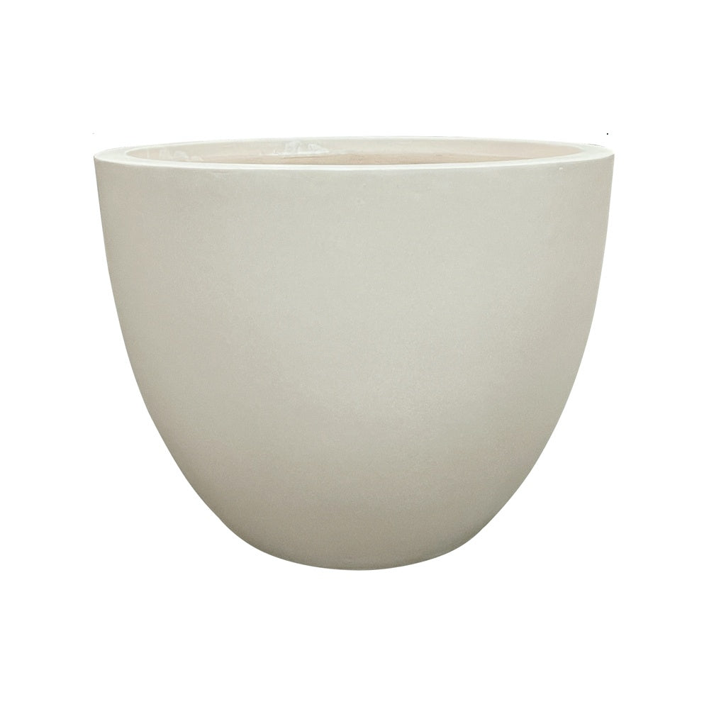 Light Beige Modern Fiber Clay Planter - Medium JY03195-M-BG - On Sale