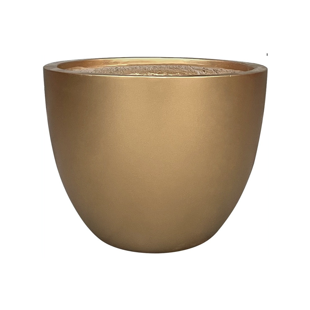 Gold Modern Fiber Clay Planter - Mediium JY03195-M-GD - On Sale