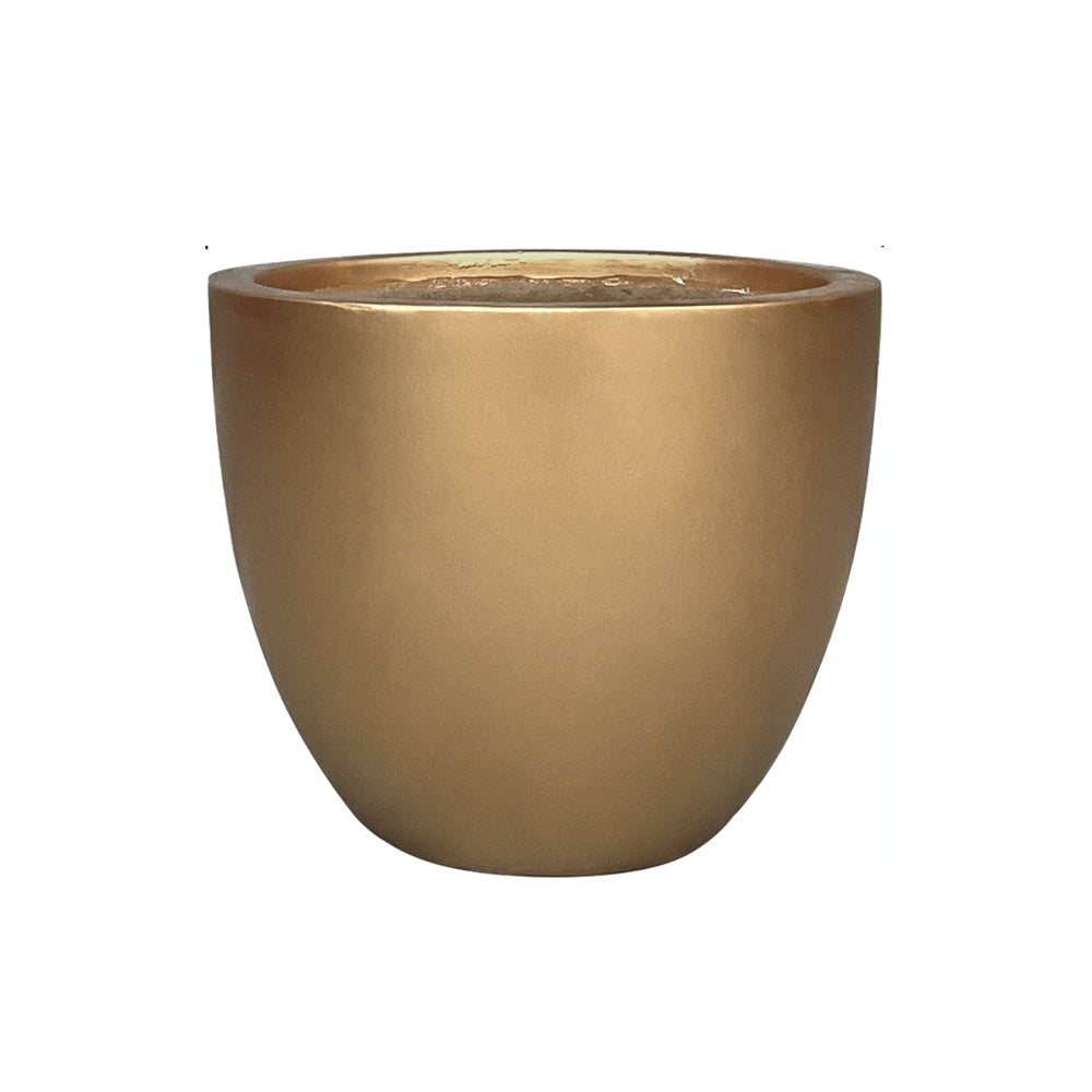 Gold Modern Fiber Clay Planter - Small JY03195-S-GD - On Sale