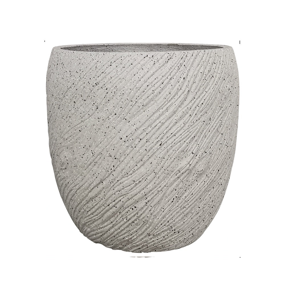 Offwhite Textured Cement Planter - Large JY10002-L-LB