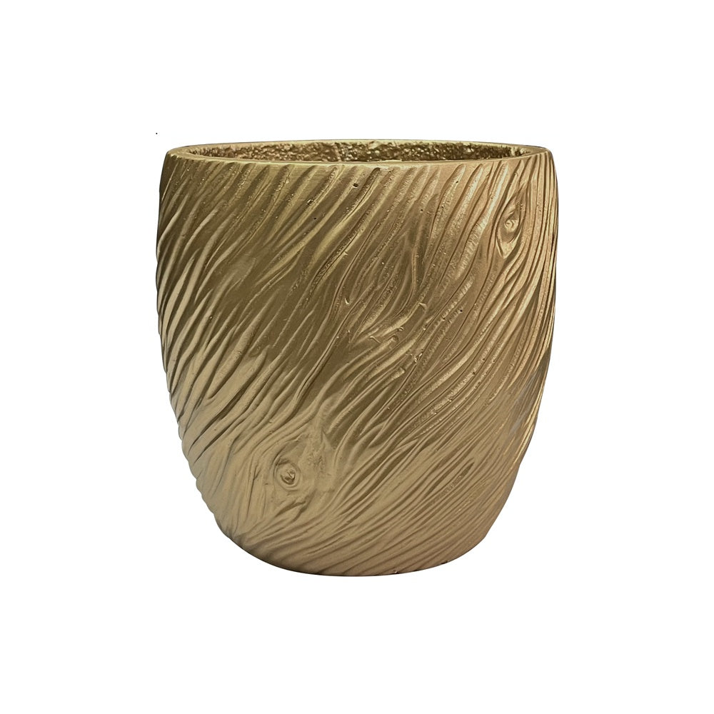 Gold Textured Cement Planter - Small JY10002-S-GD