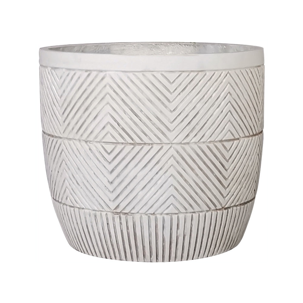 Antique Beige Two-Tone Fiber Clay Planter - Large JY2020-11L - On Sale