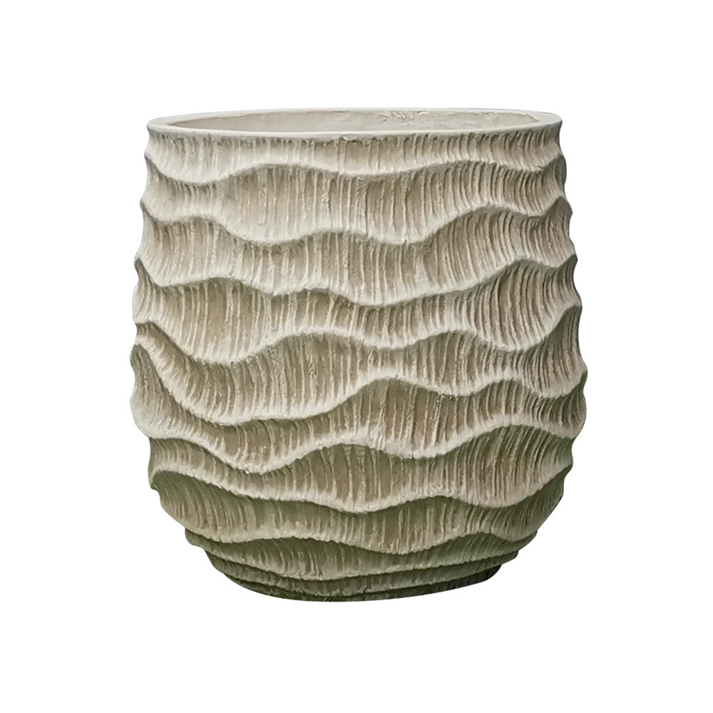 Beige Fiber Clay Planter - Large JY2020-18L - On Sale