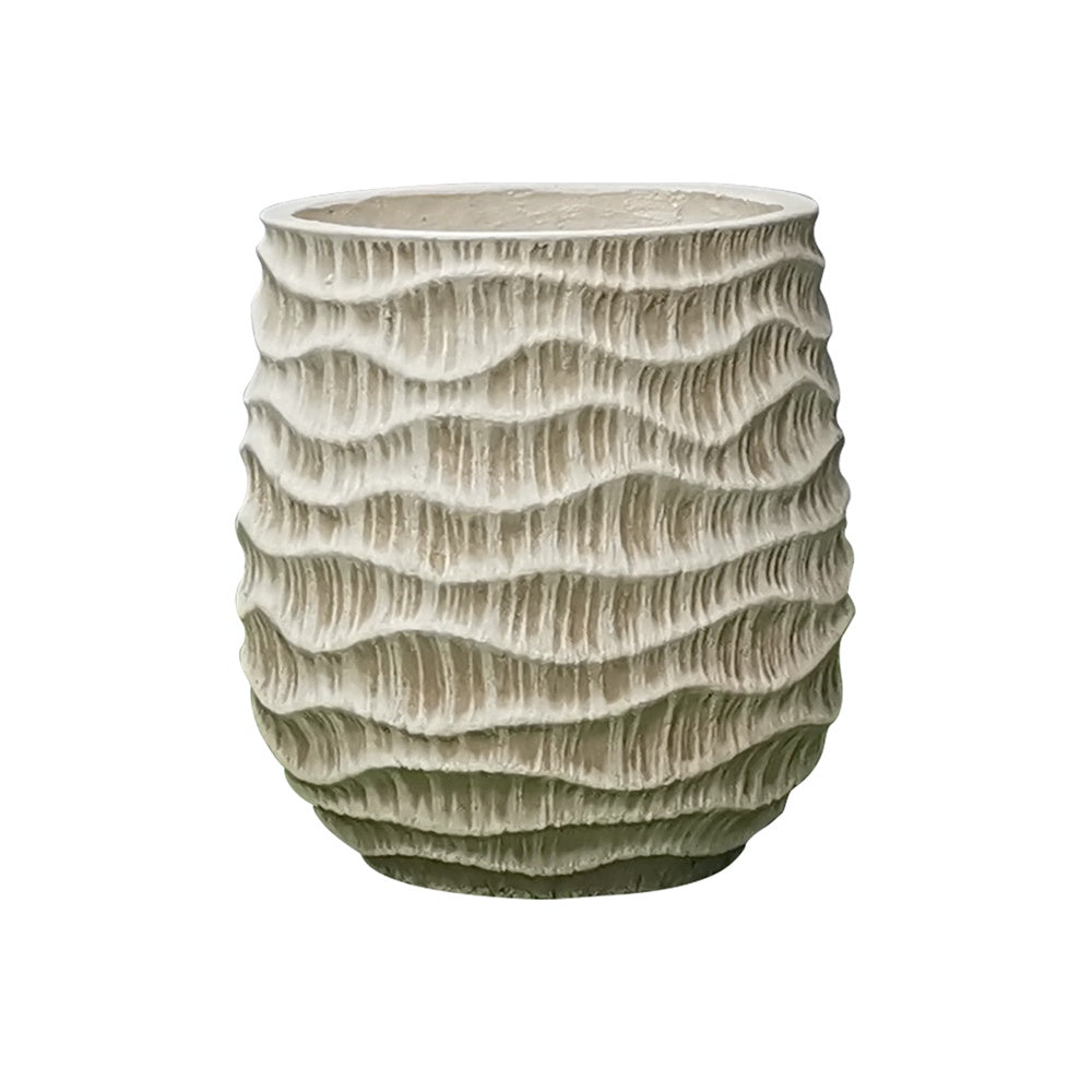 Beige Fiber Clay Planter - Small JY2020-18M - On Sale