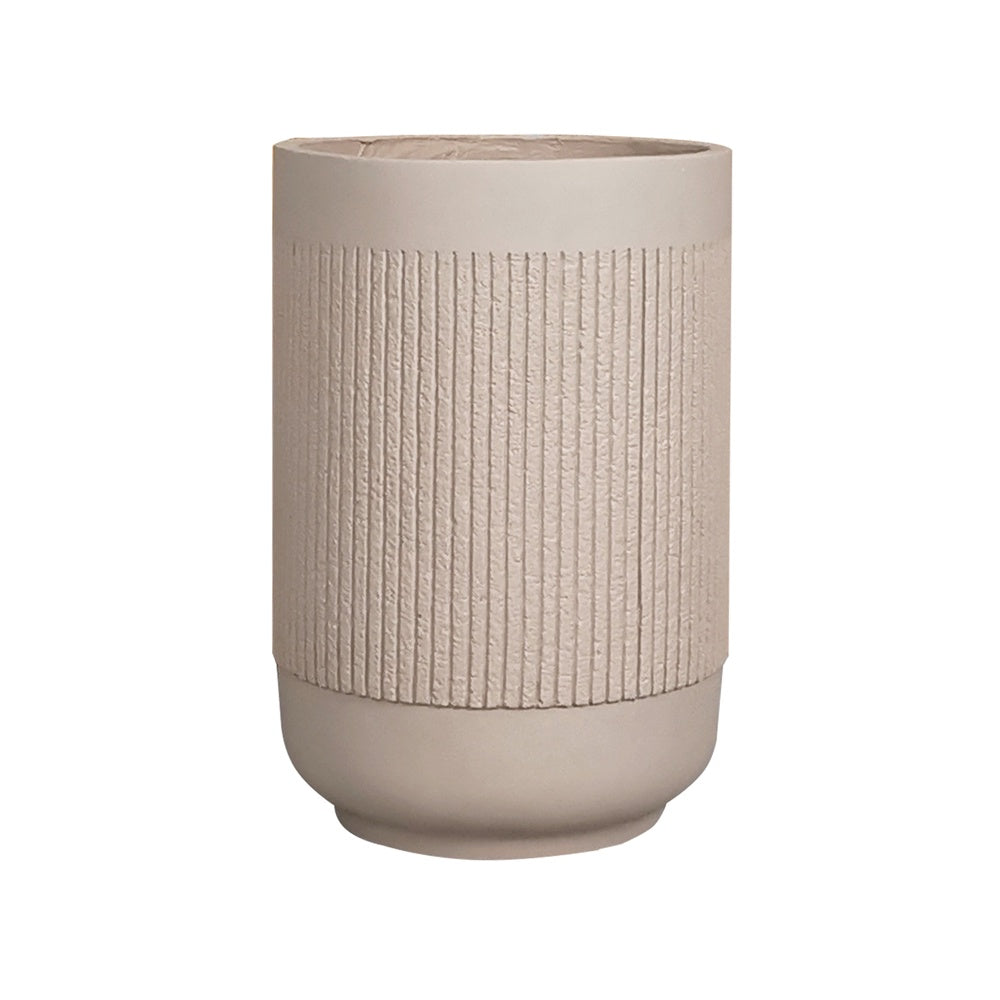 Deep Beige Fiber Clay Planter - Small JY2020-34M-DB - On Sale