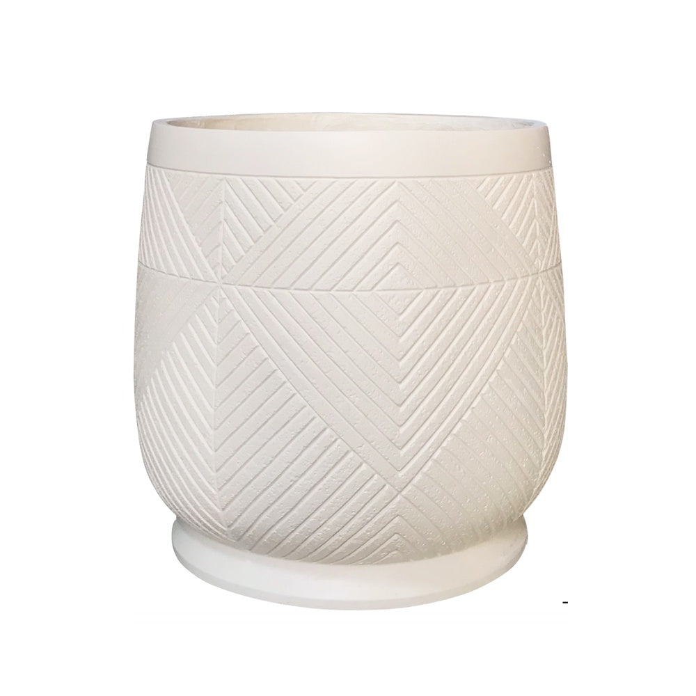Light Beige Fiber Clay Planter - Large JY2020-38L-BG - On Sale
