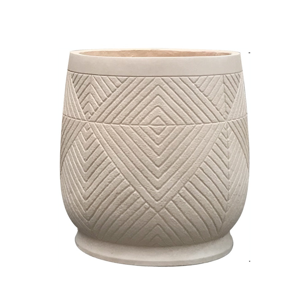 Dark Beige Fiber Clay Planter - Large JY2020-38L-DB - On Sale