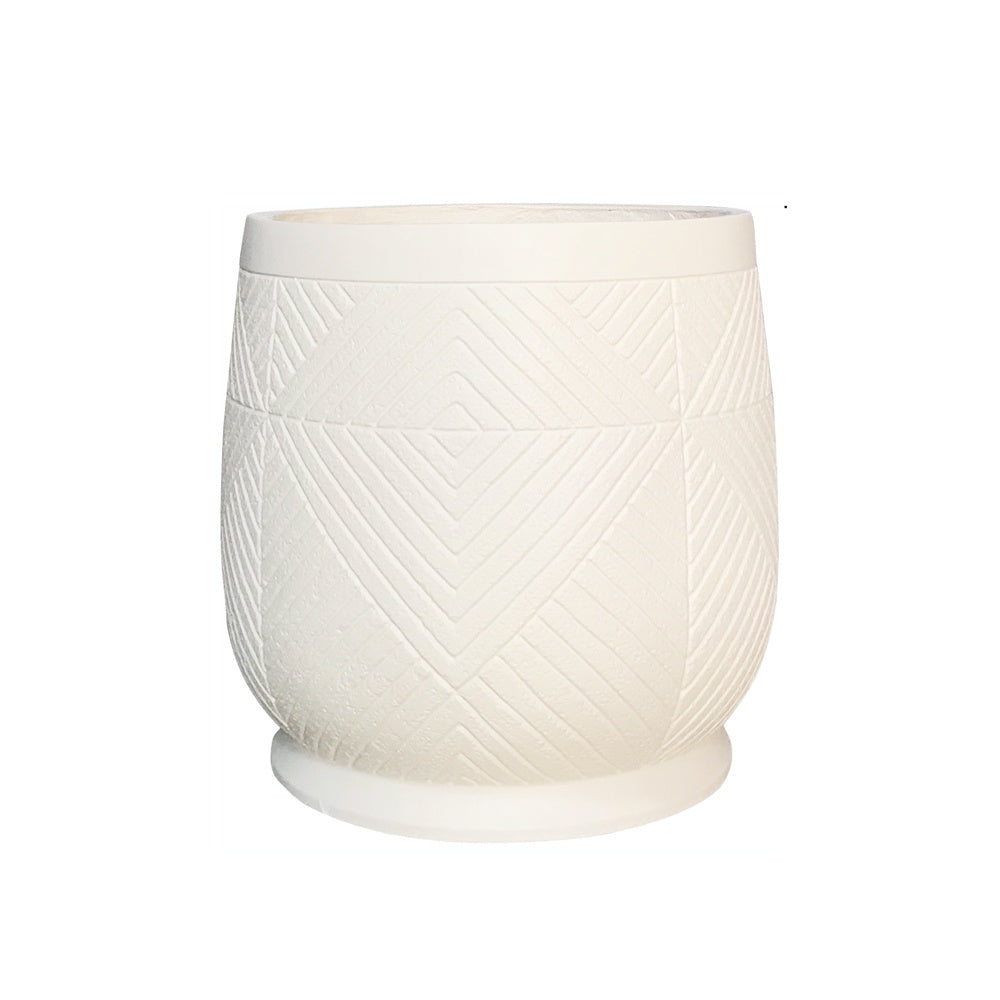 Light Beige Fiber Clay Planter - Medium JY2020-38M-BG - On Sale