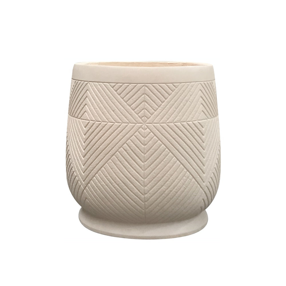 Dark Beige Fiber Clay Planter - Medium JY2020-38M-DB - On Sale