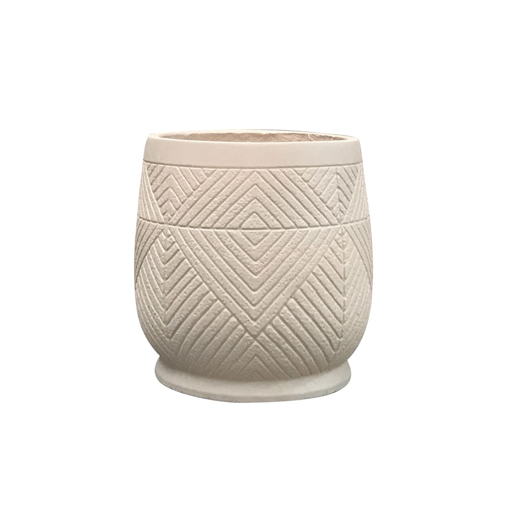 Dark Beige Fiber Clay Planter - Small JY2020-38S-DB - On Sale