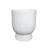 White Fiber Clay Planter with Black Specks - Small JY2020-46M-WH