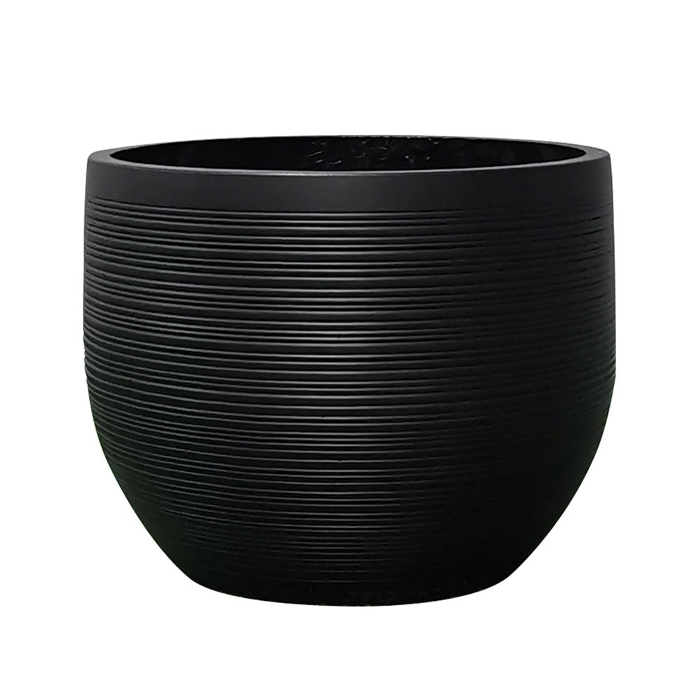 Black Fiber Clay Planter - Medium JY2020-52L-BL الغراس