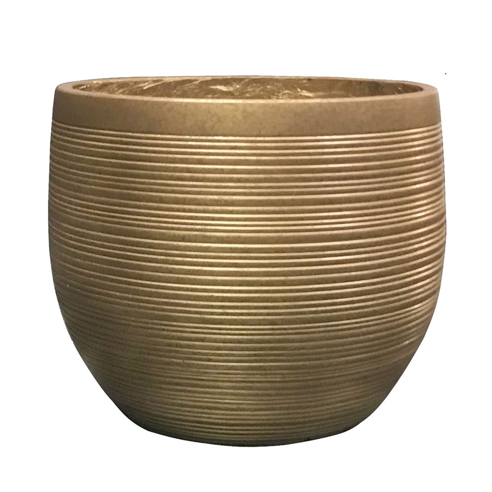 Gold Fiber Clay Planter - Medium JY2020-52L-GD - On Sale