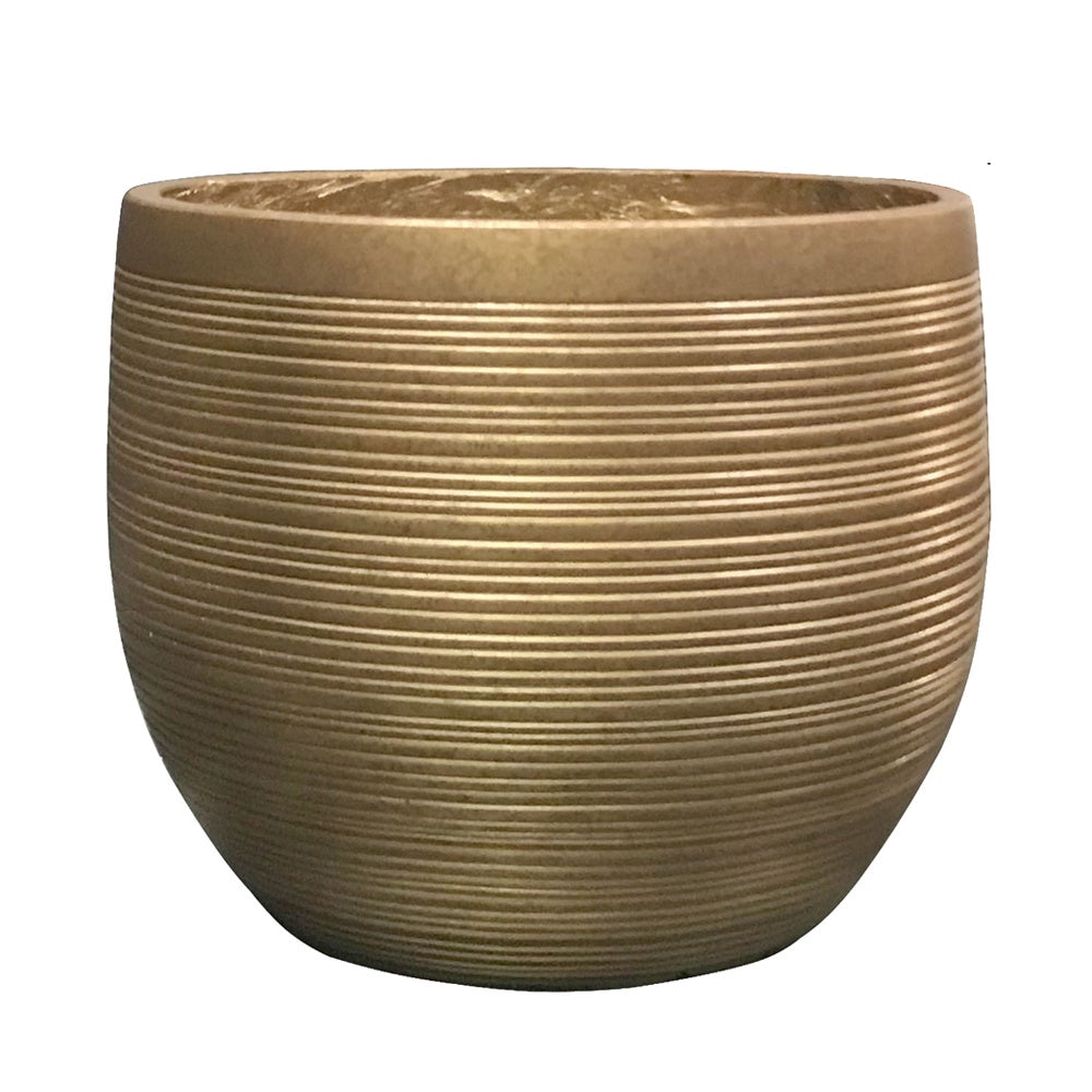 Gold Fiber Clay Planter - Medium JY2020-52L-GD الغراس
