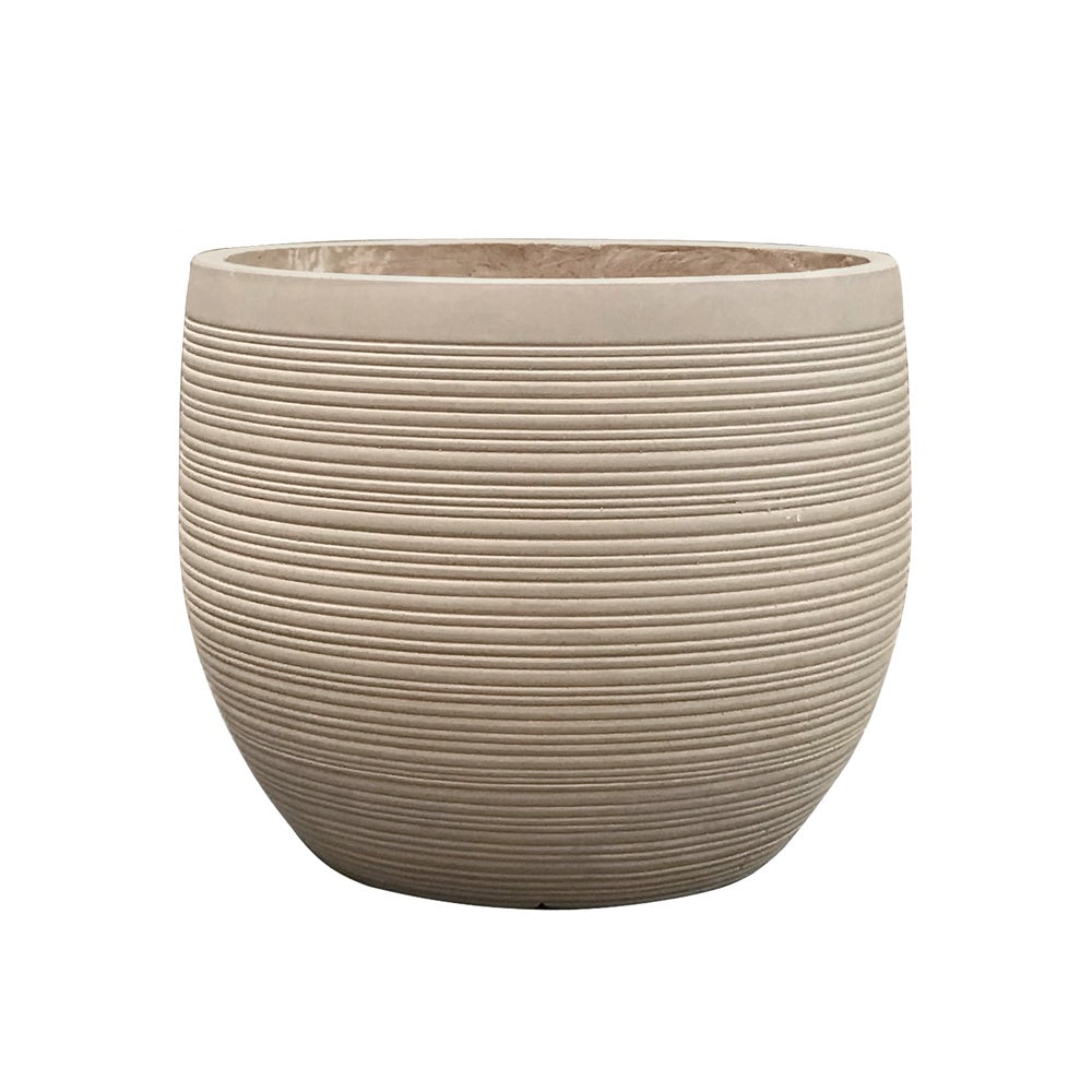 Deep Beige Fiber Clay Planter - Small JY2020-52M-DB - On Sale