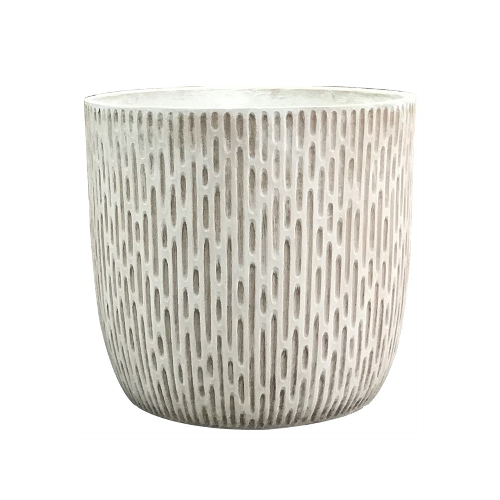 Antique Beige Two-Tone Fiber Clay Planter - Large JY2020-8L-BG - On Sale