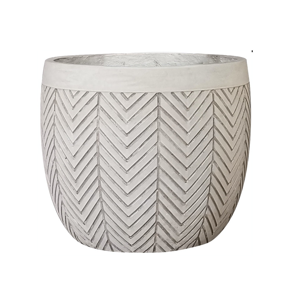 Antique Beige Two-Tone Fiber Clay Planter - Large JY2020-9L - On Sale