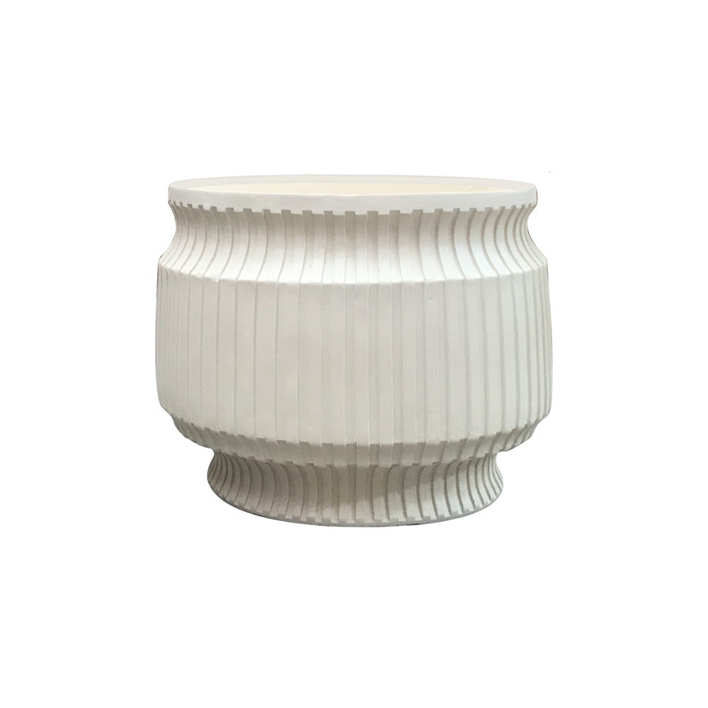 Light Beige Fiber Clay Planter - Medium JY2021-31M-BG - On Sale