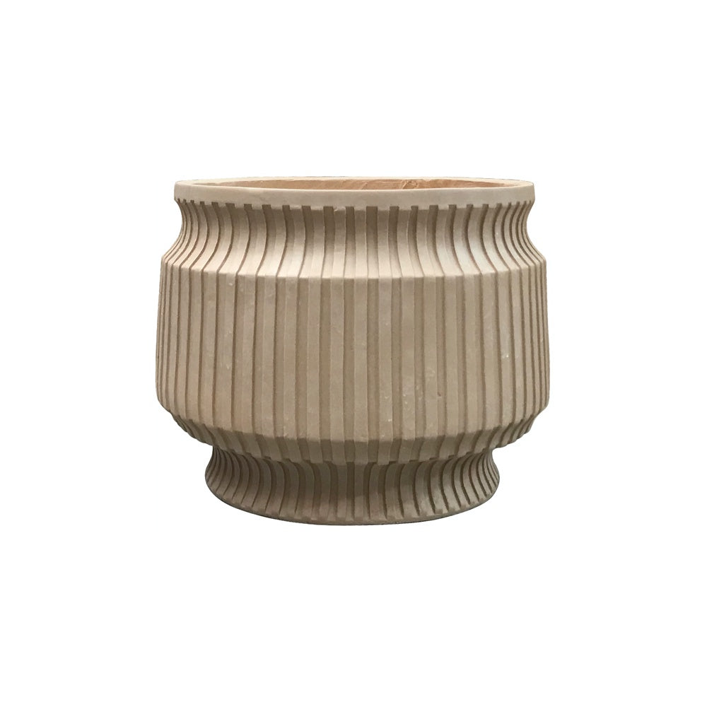 Deep Beige Fiber Clay Planter - Medium JY2021-31M-DB - On Sale