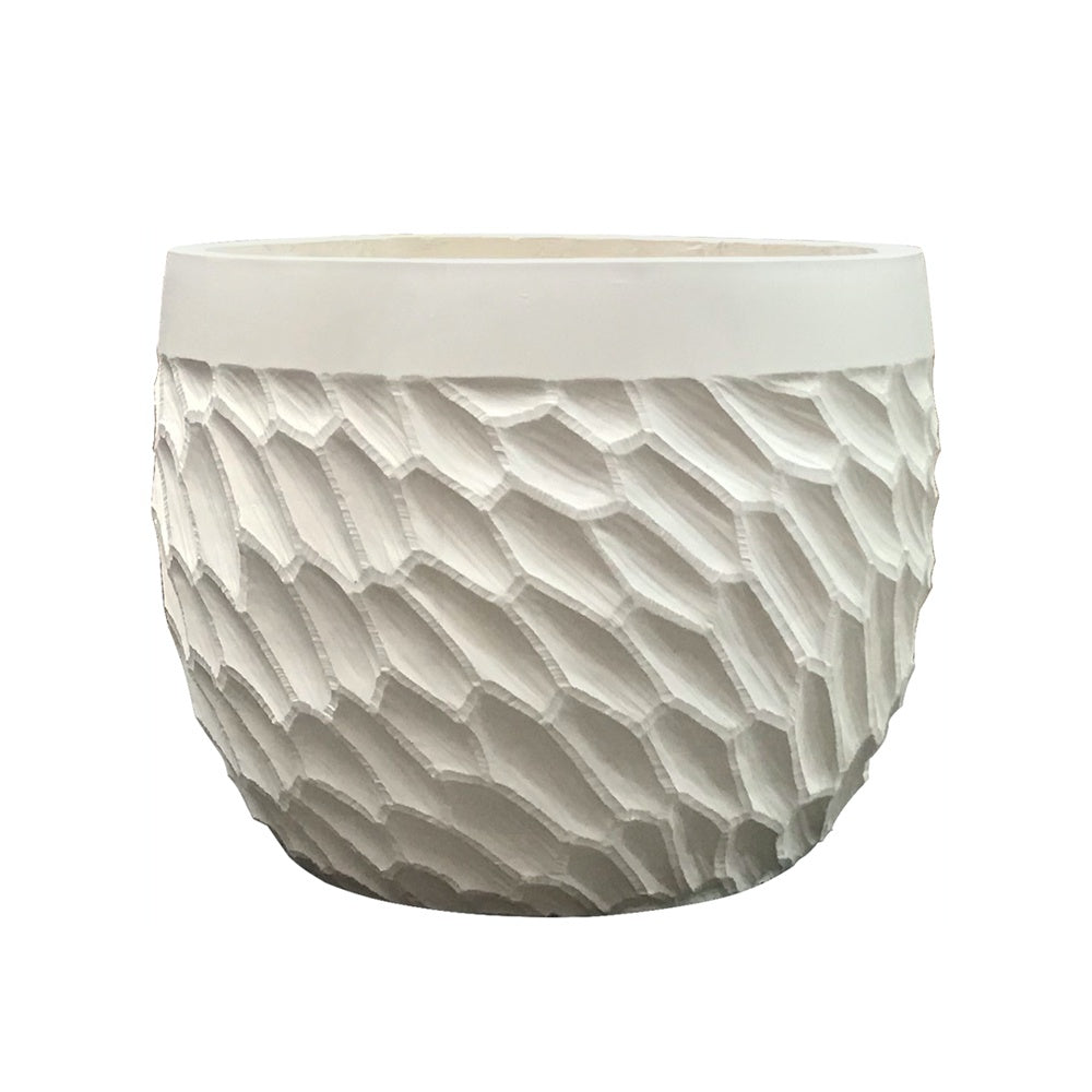 Light Beige Fiber Clay Planter - Large JY2021-32L-BG - On Sale