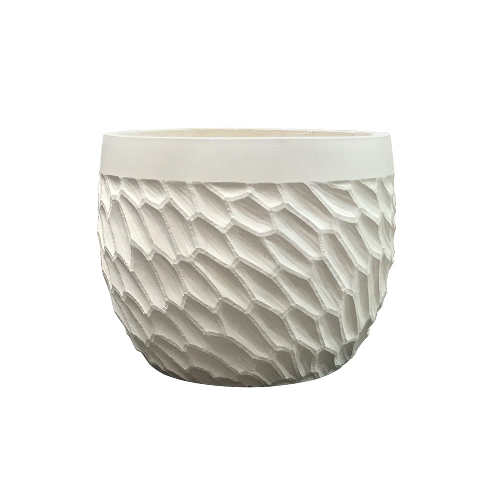 Light Beige Fiber Clay Planter - Medium JY2021-32M-BG - On Sale